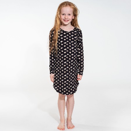 lagoon-embourg-snurk-popcorn polka-long sleeve dress kids