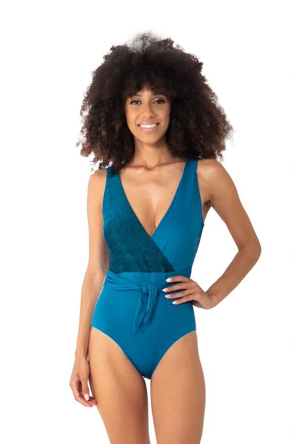 LAGOON-EMBOURG-VIT MAILLOT STELLA WRAP BLUE BROWN